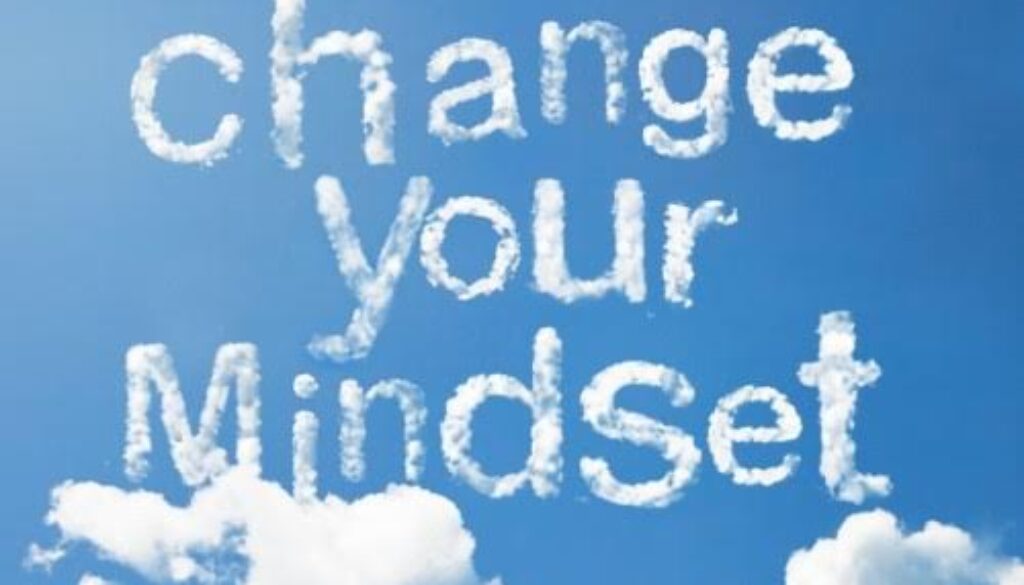 43536929 - chang your mindset cloud word on sky